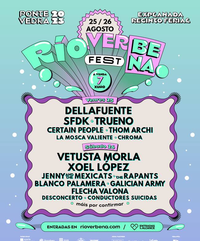 Todos los artistas que estarán presentes en el Río Verbena Fest 2023.