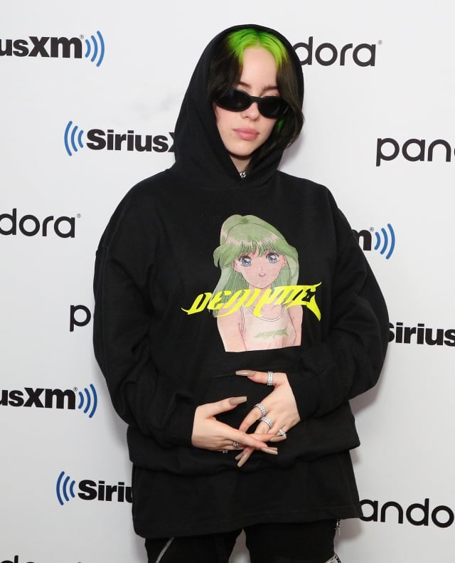 Billie Eilish en su visita a los estudios SiriusXM de Nueva York, en septiembre 2019