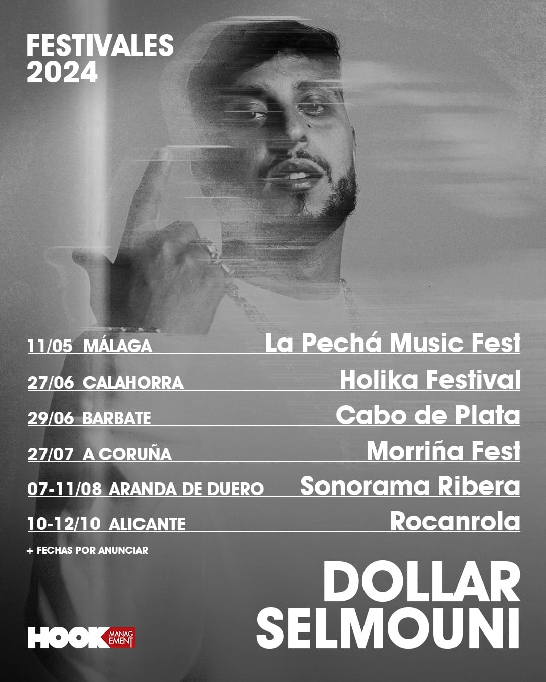 Fechas de festivales en los que actuará Dollar Selmouni durante el verano de 2024