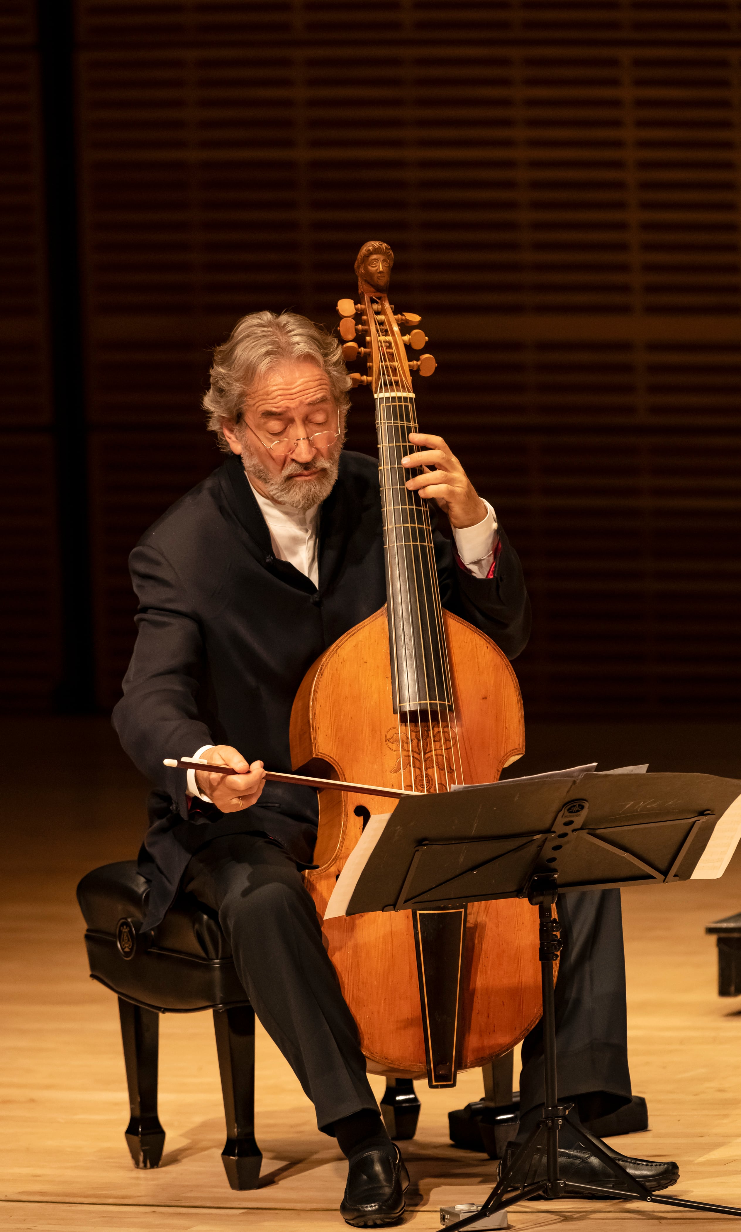 Jordi Savall en un concierto de 2019