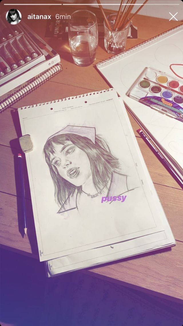 El dibujo que Aitana ha compartido en sus redes sociales.