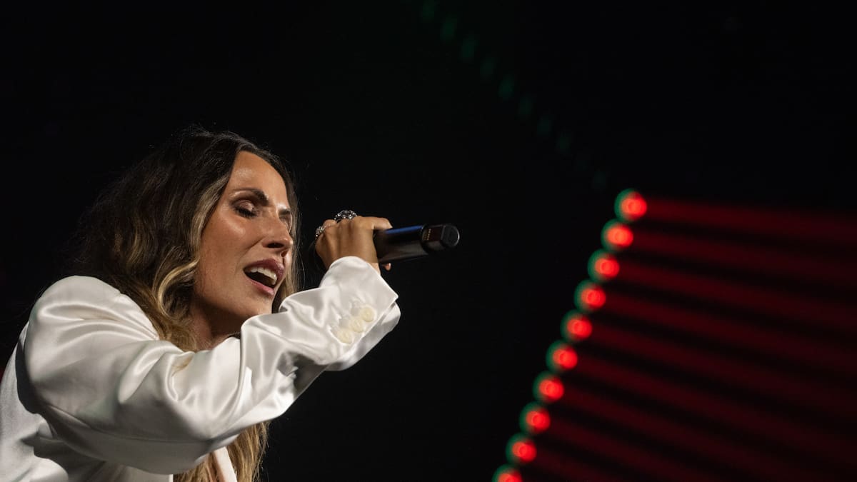 Malú para el tercer concierto de su residencia en Las Ventas, en el que Abraham Mateo era el invitado especial