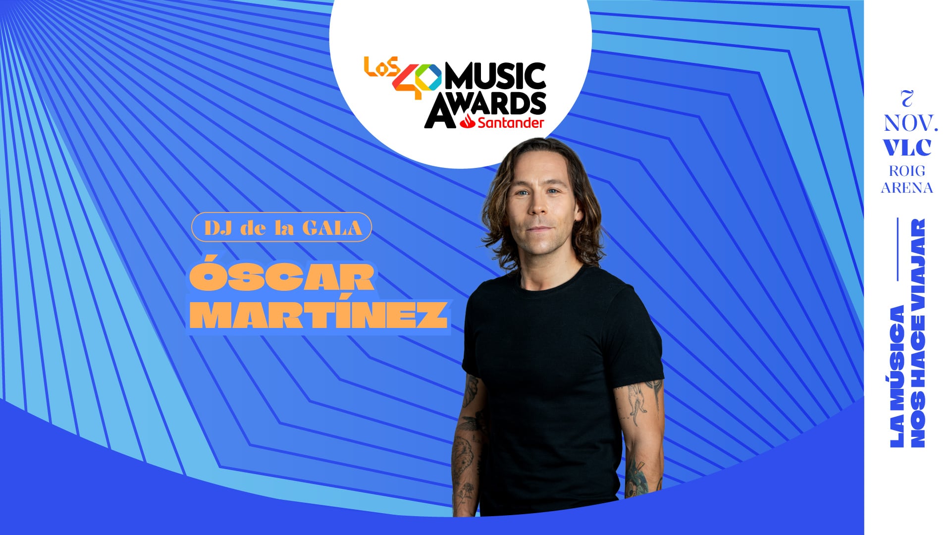 Óscar Martínez, dj oficial de LOS40 Music Awards Santander 2025