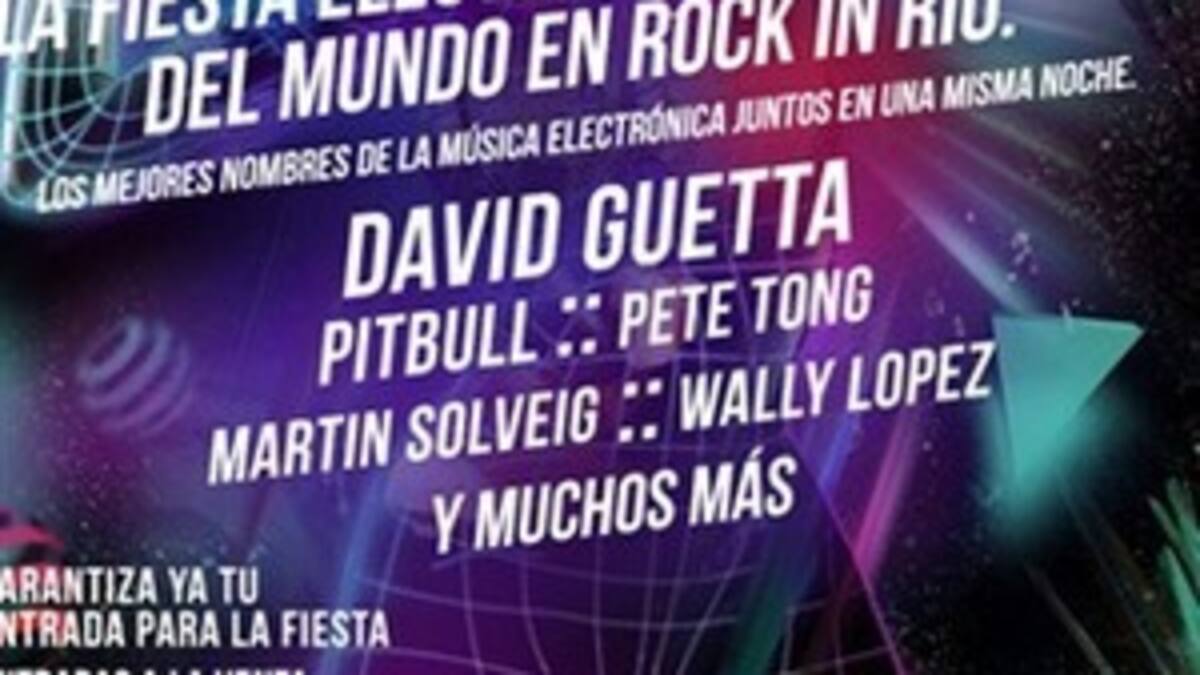 Guetta, Pitbull y Martin Solveig, entre los confirmados para Rock In Rio 2012
