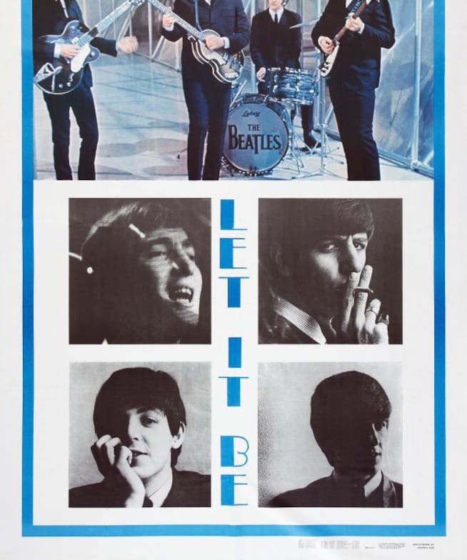Poster de &#039;Let It Be&#039;, de The Beatles, editado en 1970.