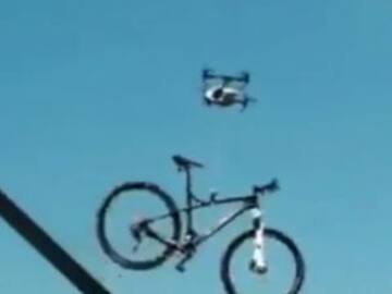 Intentan robar una bicicleta con un drone y se vuelve viral