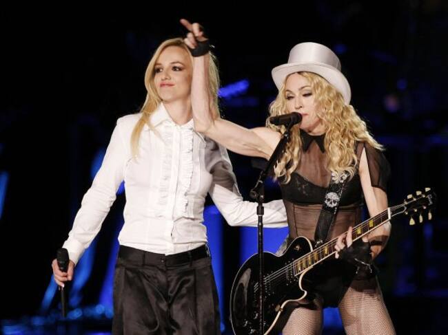 Britney Spears y Madonna en 2008.