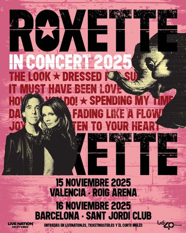 Roxette anuncia conciertos en Valencia y Barcelona