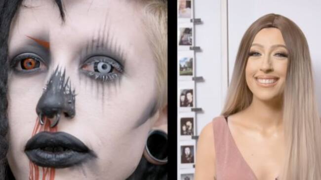 Chica gótica se transforma en modelo de Instagram
