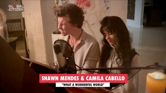 Camila Cabello y Shawn Mendes en el concierto Global Citizen