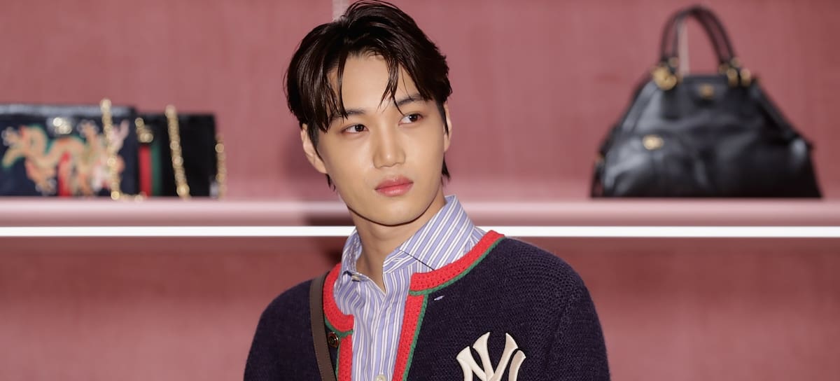Kai de EXO en un evento promocional de Gucci