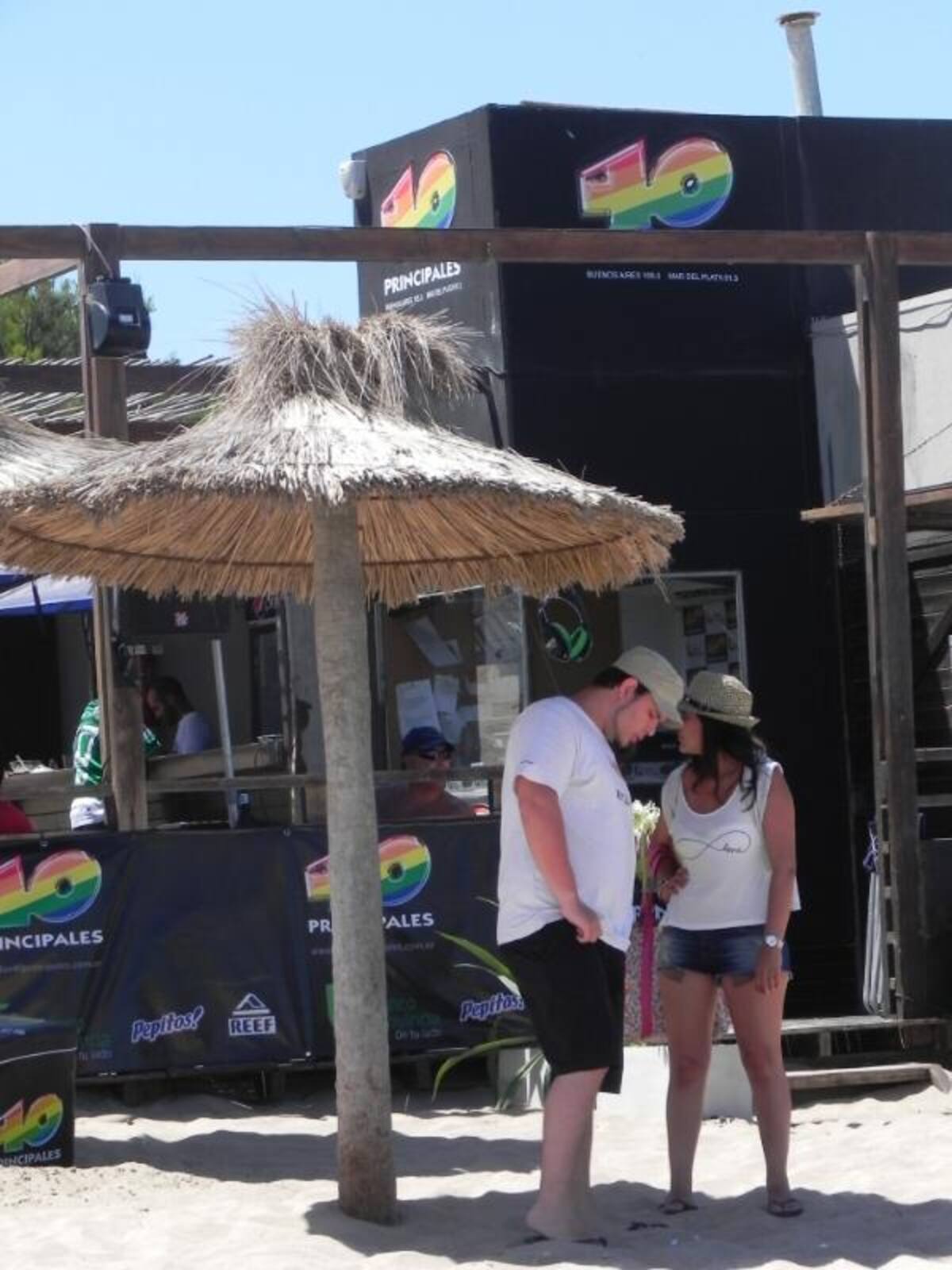 Nuestro movil en la playa