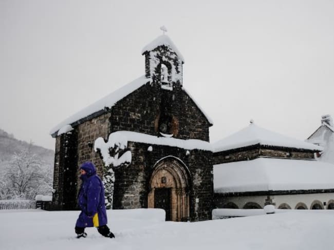 Roncesvalles después de una gran nevada en 2016