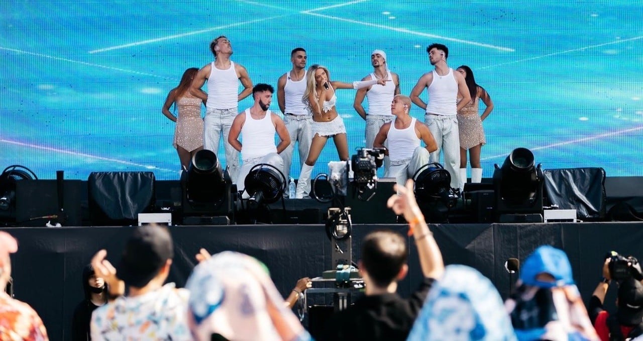 Ana Mena durante su concierto en el festival a-nation 2025, en Tokio (Japón)