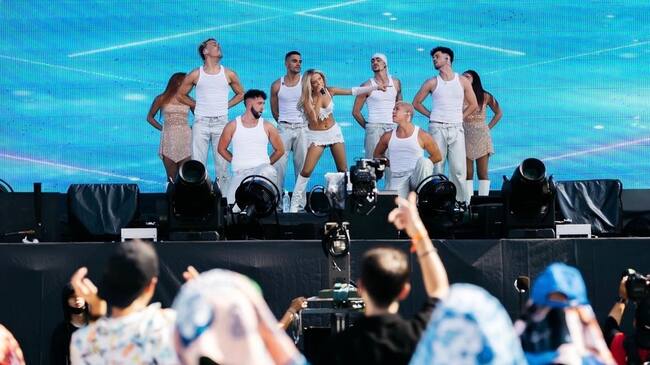 Ana Mena durante su concierto en el festival a-nation 2025, en Tokio (Japón)