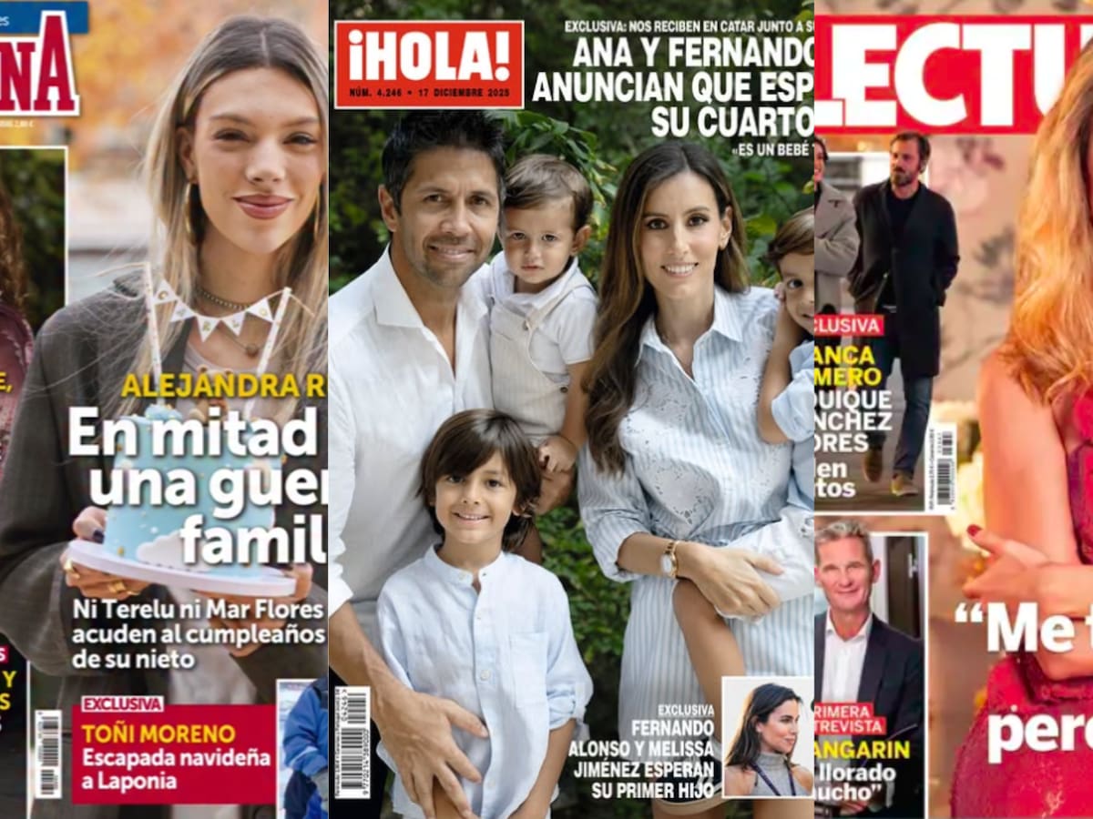 Las portadas de las revistas del corazón de hoy, 10 de diciembre 2025: Alejandra Rubio y el embarazo de Ana Boyer