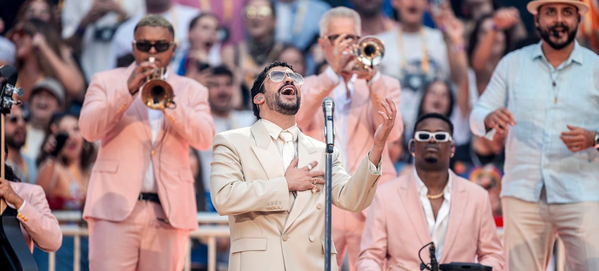 Bad Bunny en su último concierto con la gira 'Debí Tirar Más Fotos Tour' en el Riyadh Air Metropolitano de Madrid, 15 de junio de 2026.