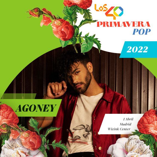 Agoney, artista confirmado para LOS40 Primavera POP 2022 en Madrid y Barcelona