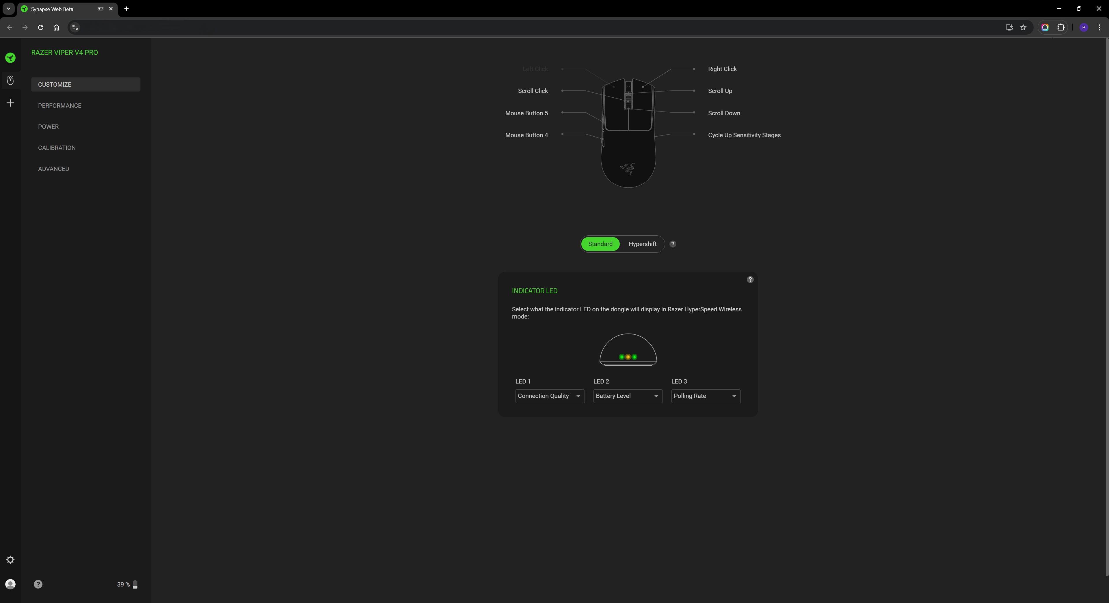 Configuración de Viper V4 Pro a través de Synapse Web.