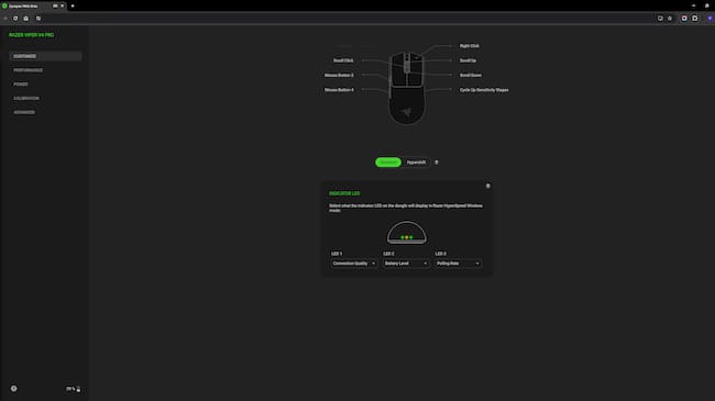 Configuración de Viper V4 Pro a través de Synapse Web.