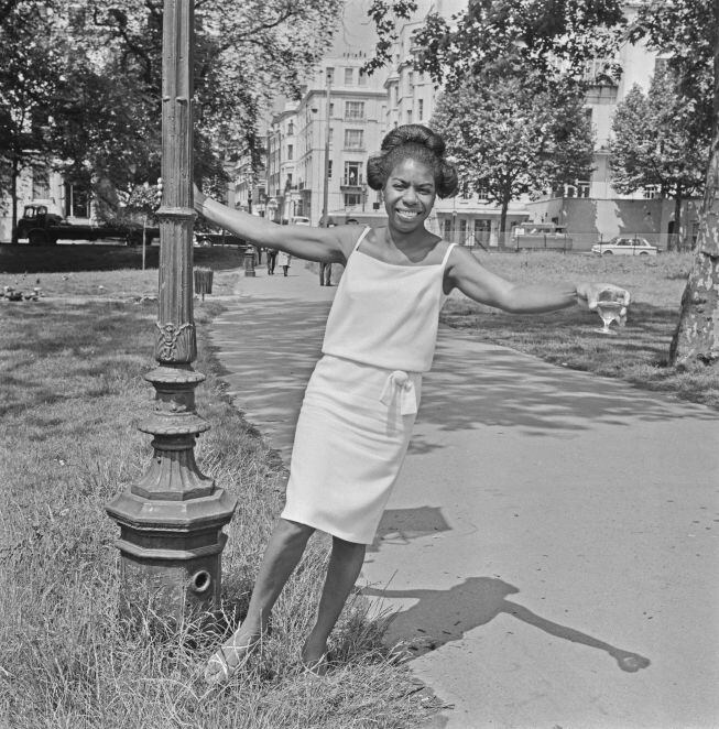 Nina Simone en una fotografía tomada en Londres en 1965.