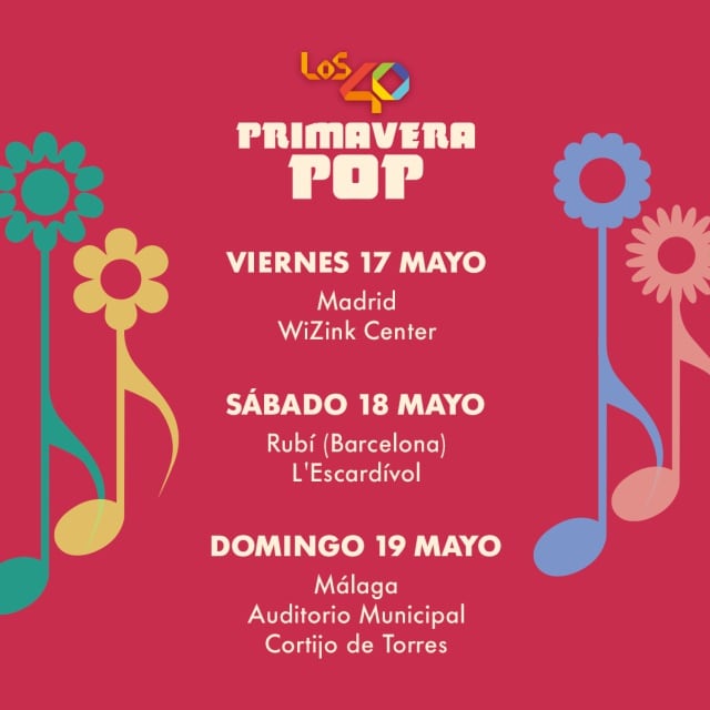 Fechas de LOS40 Primavera Pop 2019