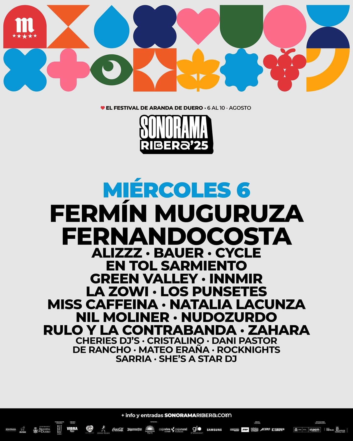 Sonorama cartel por días