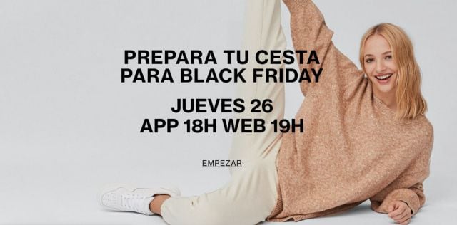 Web de Stradivarius Black Friday 2020.