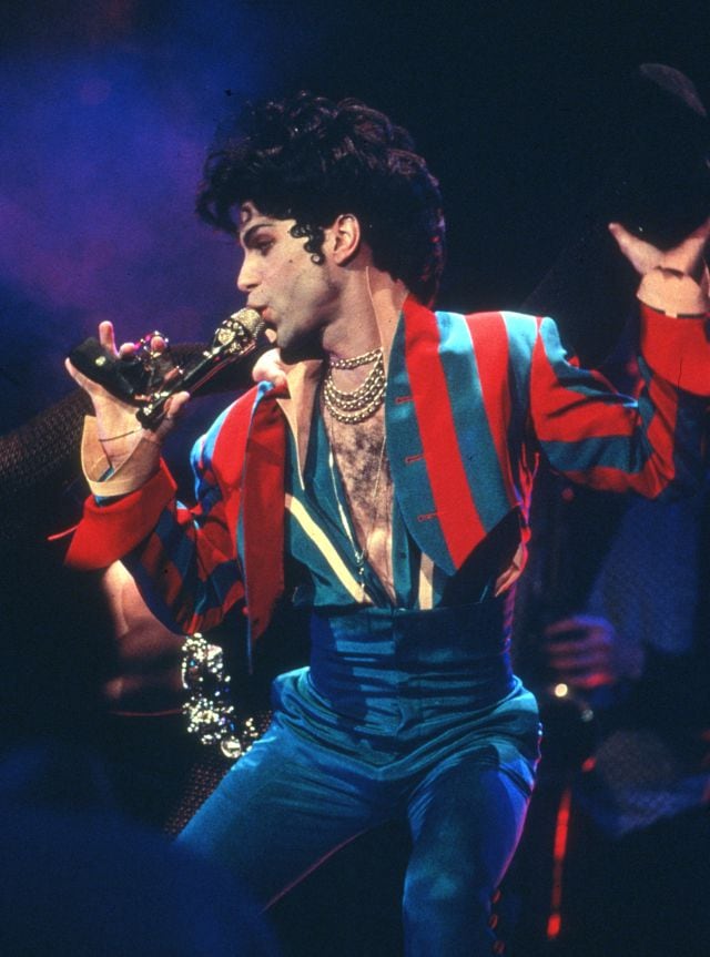 El músico Prince, durante un show en Nueva York en 1993.