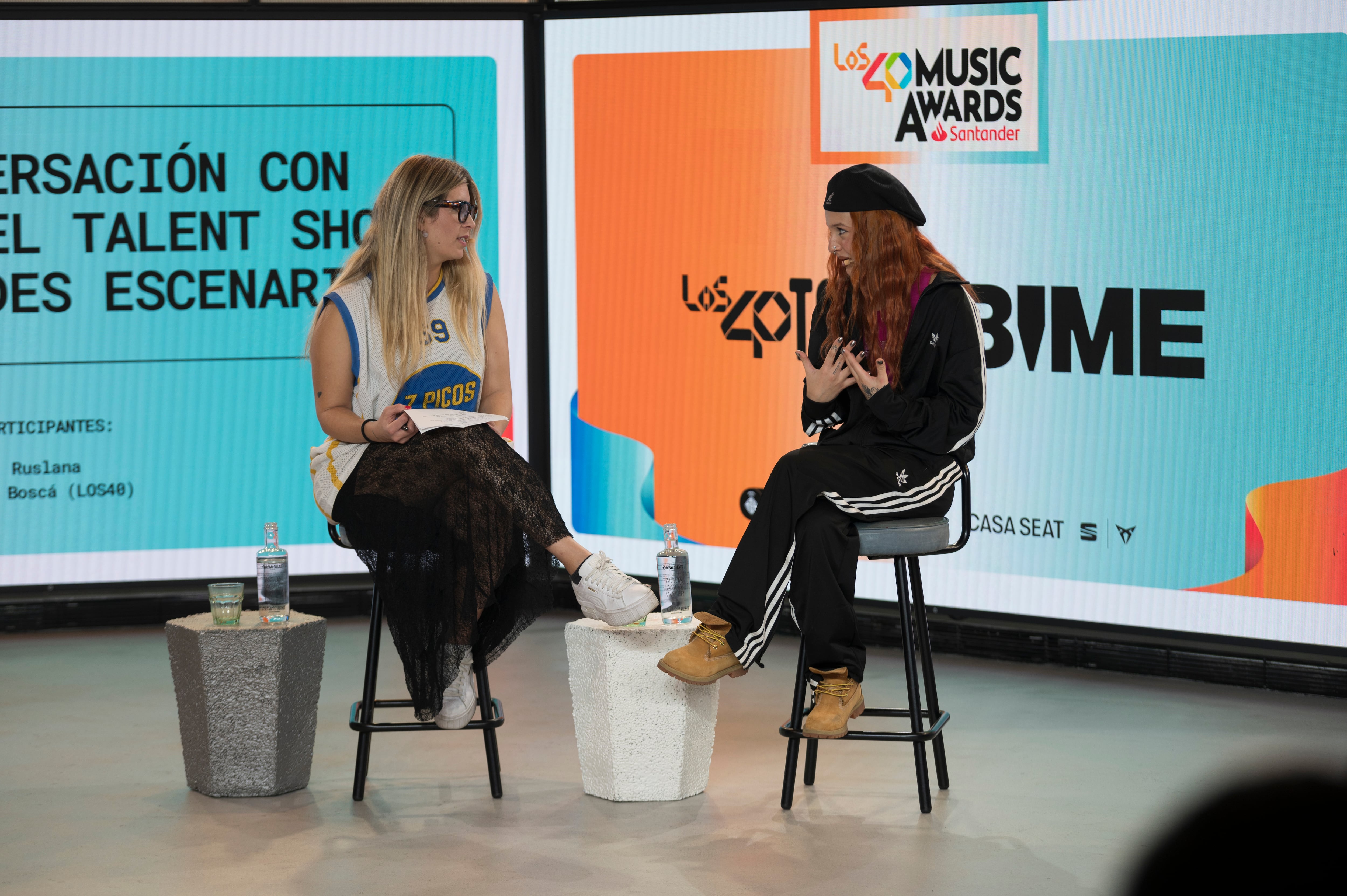 Ruslana charla con Cristina Boscá en la jornada LOS40 TALKS X BIM, celebrada el 7 de noviembre de 2024 en Casa Seat (Barcelona), como parte de la Music Week de LOS40.