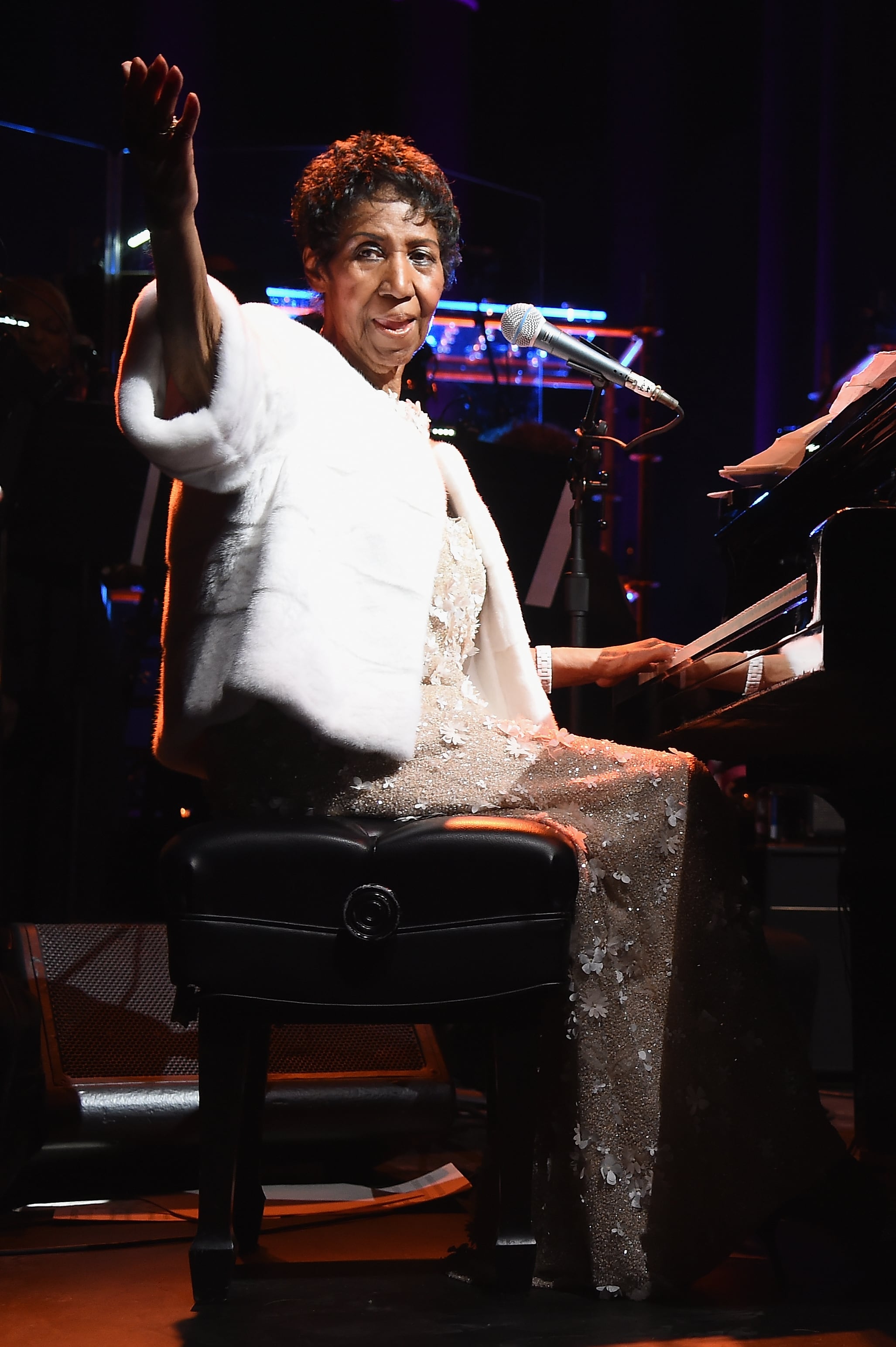 Aretha Franklin en su última actuación en noviembre de 2017.