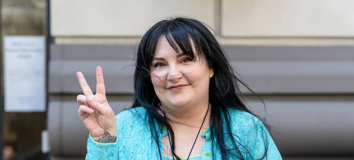 Lena Dunham, en la gira de firmas de 'Famesick', 2026.