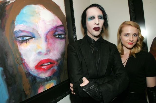 Marilyn Manson y Evan Rachel Wood en un evento celebrado en Los Ángeles