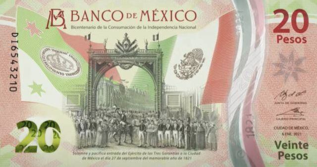 Conoce el nuevo billete de 20 pesos