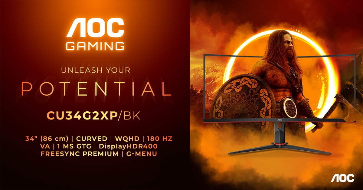 Imagen renderizada de un monitor AOC Gaming