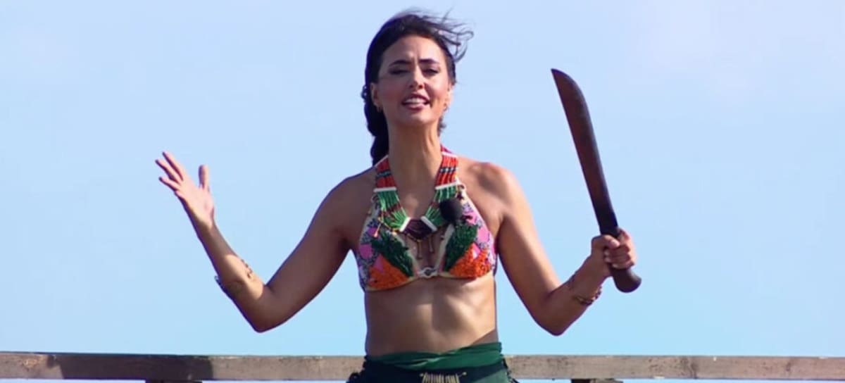 María Lamela vuelve a usar el machete en la ceremonia de salvación en 'Supervivientes 2026'.