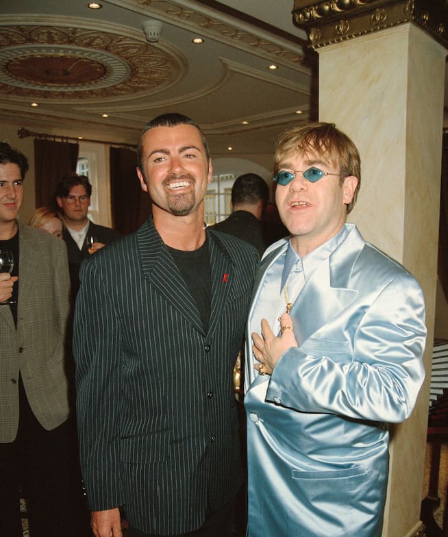 Foto de George Michael y Elton John en 1995
