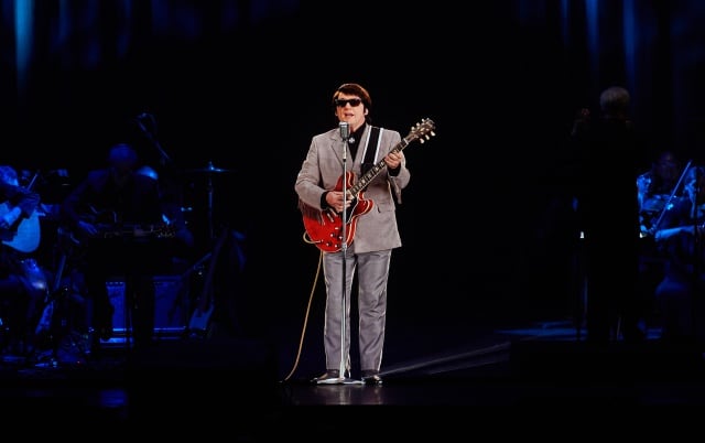 Un holograma de Roy Orbison, en concierto. Durante la gira The Hologram UK Tour en el Eventim Apollo de Londres en abril de 2018.