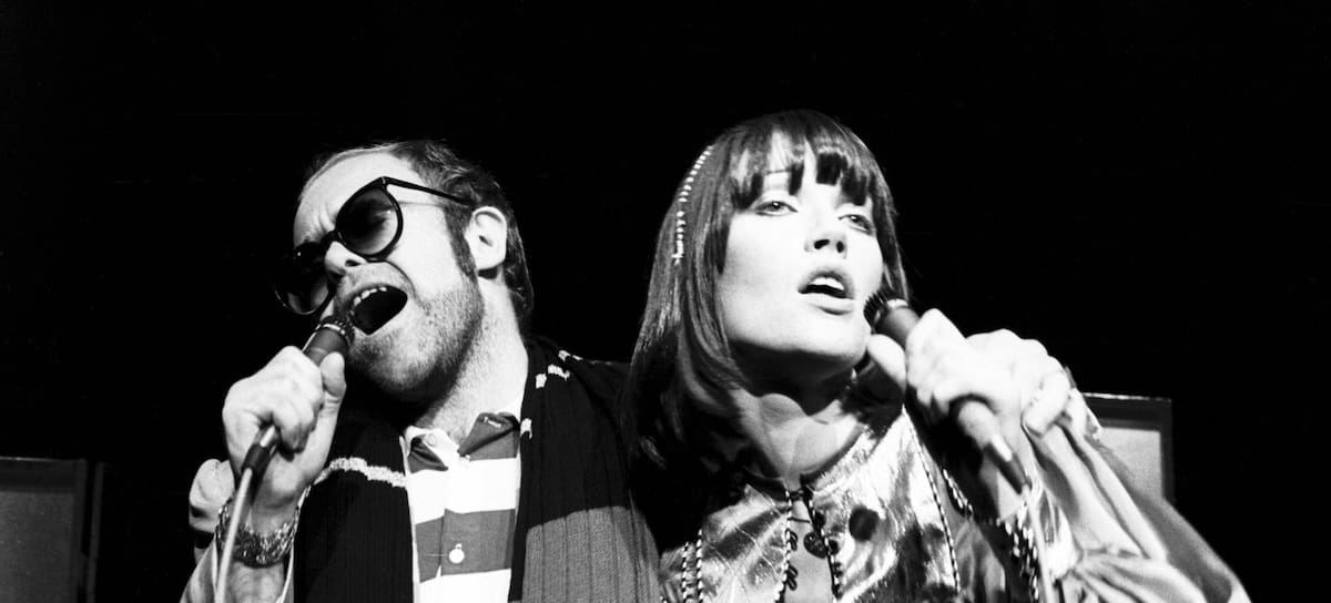 Elton John y Kiki Dee, en concierto. (Photo by Gus Stewart/Redferns)