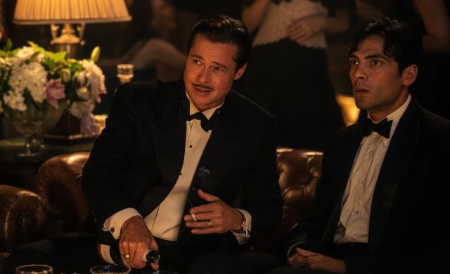 Brad Pitt y Diego Calva en una de las escenas de &#039;Babylon&#039;.