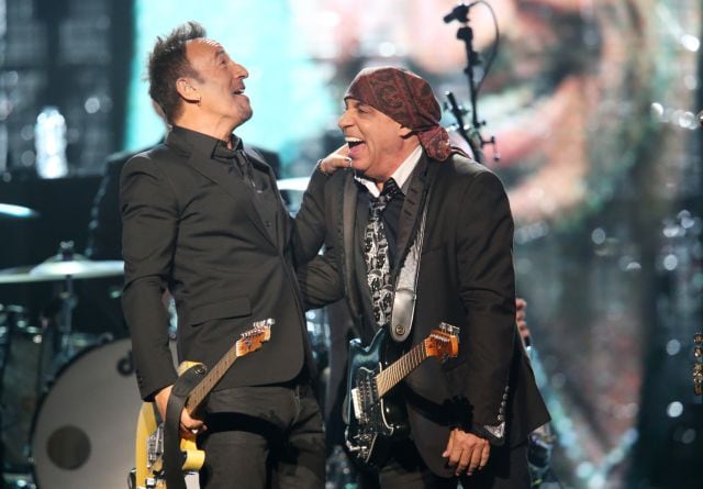 Bruce Springsteen y Steven Van Zandt,en la gala anual del Rock And Roll Hall Of Fame de 2014.