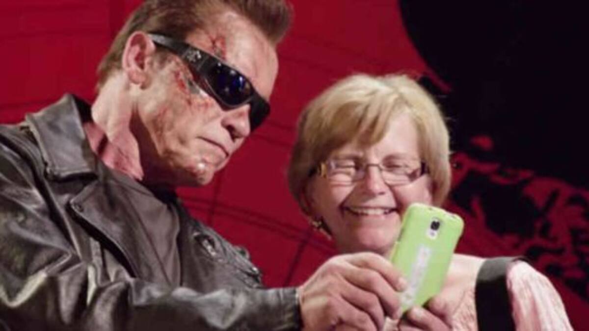 Schwarzenegger se difrazó de Terminator y sorprendió a los fans