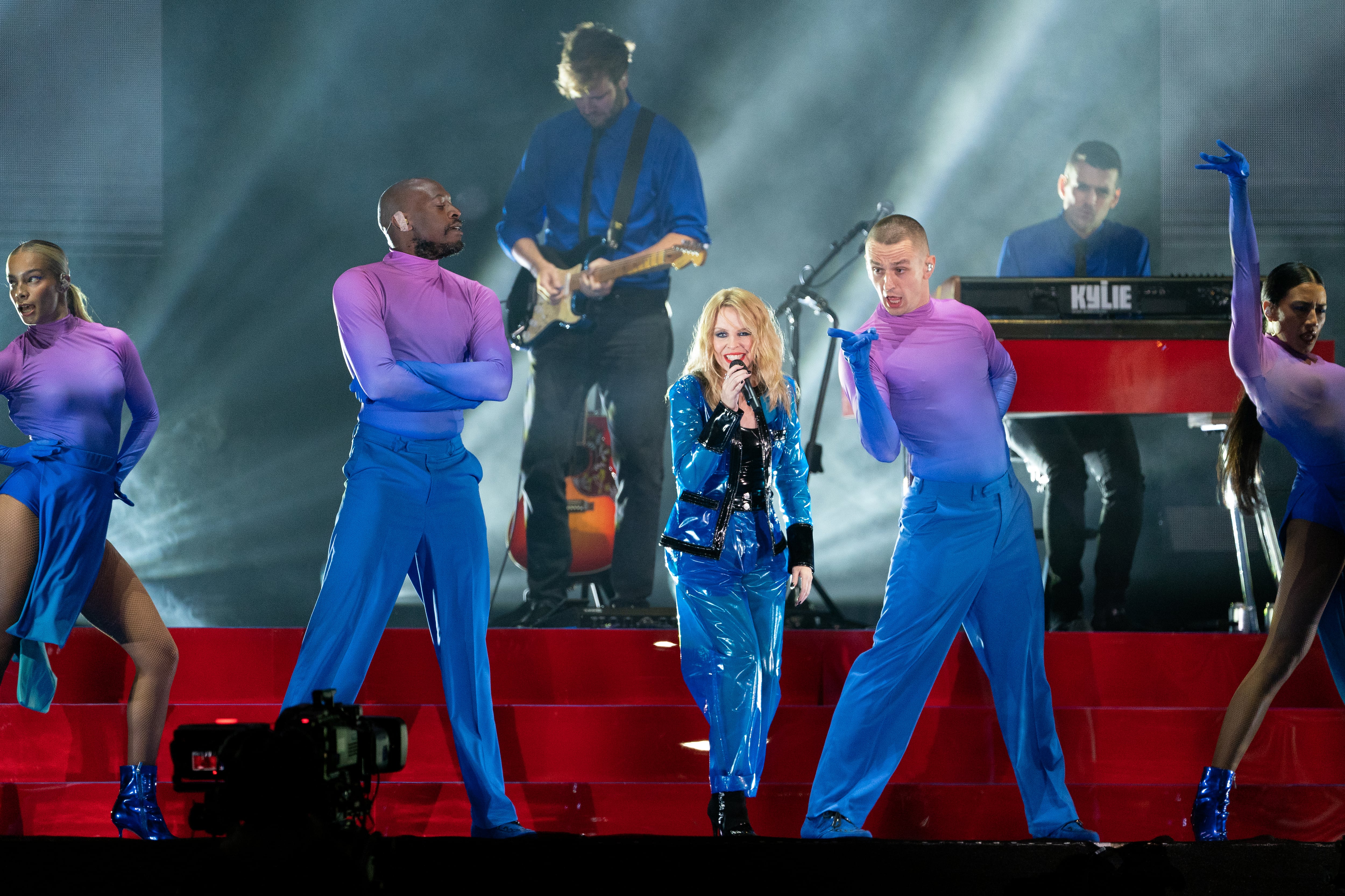 Kylie Minogue durante un concierto en Victoria Park (Leicester, Inglaterra), el 17 de septiembre de 2023.