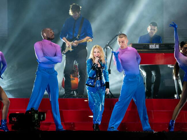 Kylie Minogue durante un concierto en Victoria Park (Leicester, Inglaterra), el 17 de septiembre de 2023.