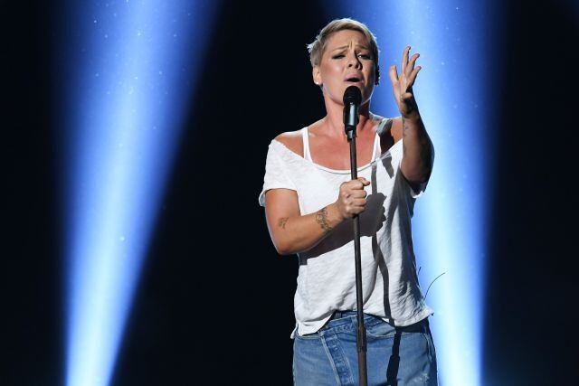 P!nk cantó 'Wild hearts can't be broken' en los Grammy.