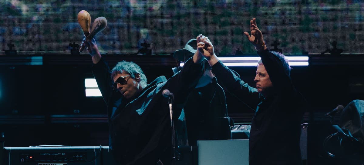 SYDNEY, AUSTRALIA - NOVEMBER 07 2025: Liam and Noel Gallagher de la banda Oasis, en su gira 2025, en Sydney, Australia.