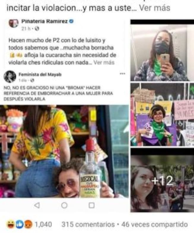 Piñatería hace comentarios en contra de las feministas