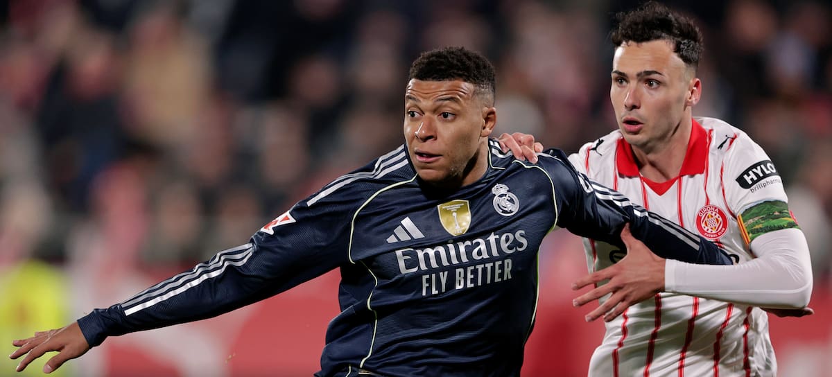 Arnau Martínez con el Girona y Kylian Mbappé con el Real Madrid