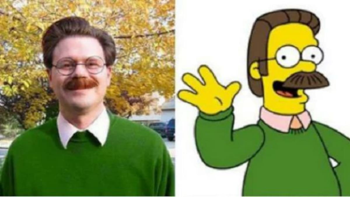 Estas personas se parecen a personajes de Los Simpson