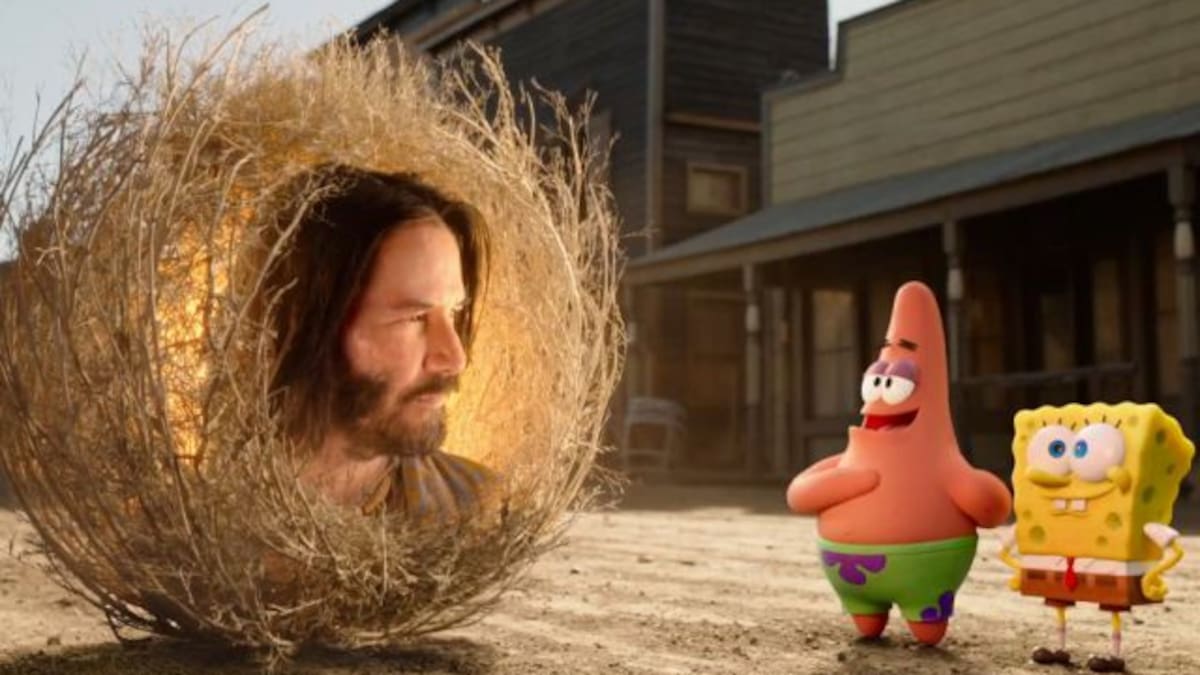 Nuevo trailer de Bob Esponja muestra a Keanu Reeves como una planta rodante